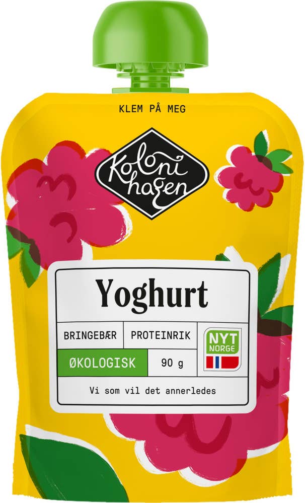 Kolonihagen Økologisk yoghurt med bringebær