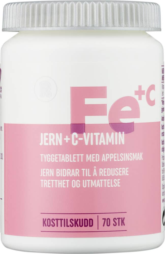 R Jern + C-Vitamin Tyggetabletter, 60 g