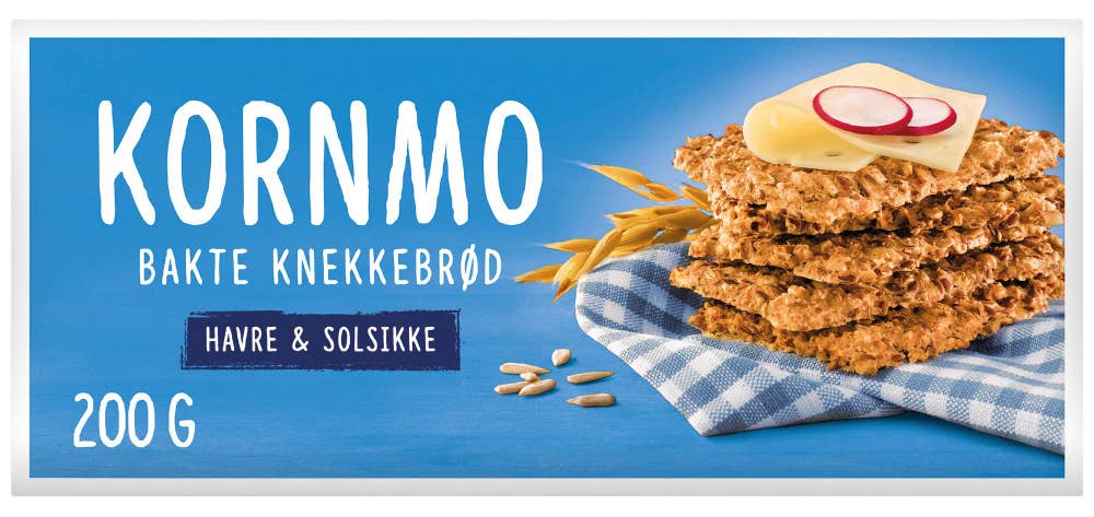 Kornmoknekkebrød Havre & Solsikke