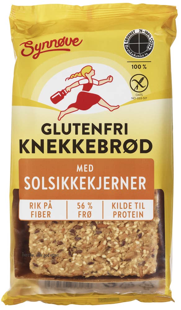 Synnøve Finden Glutenfri knekkebrød Med solsikkekjerner