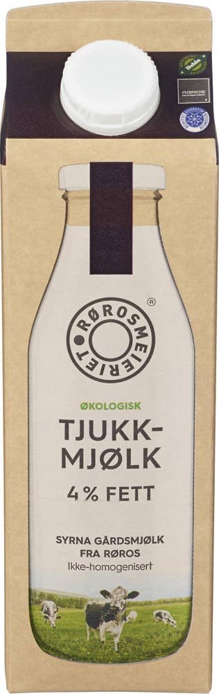 Rørosmeieriet Økologisk Tjukkmjølk fra Røros 4% fett