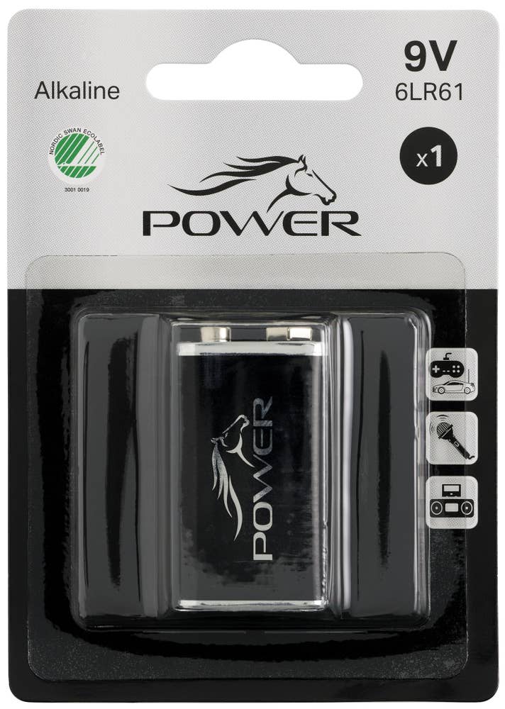 Horsepower Batteri 9V/6LR61 Alkalisk
