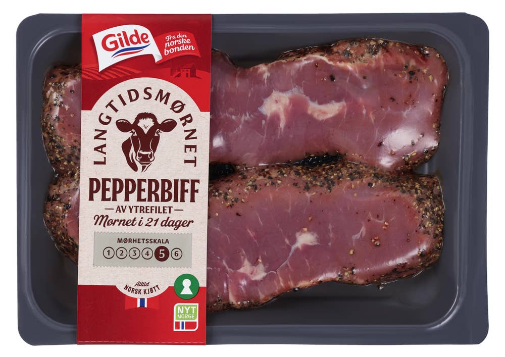 Gilde Storfe pepperbiff skivet Langtidsmørnet ytrefilet