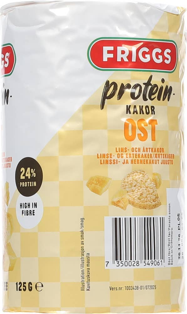 Friggs Glutenfrie proteinkaker med ostesmak