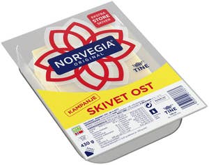 TINE Norvegia 26% skivet Ekstra store skiver, Partivare