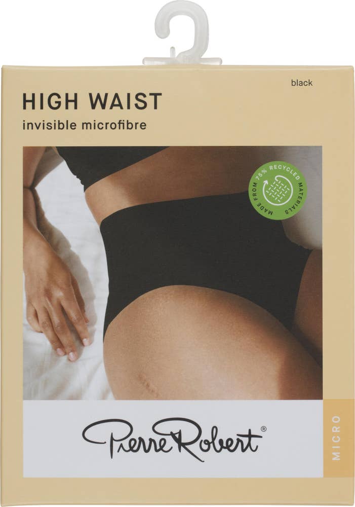 Pierre-Robert¤PR High Waist Invisible-truse i mikrofiber Sort, str. S