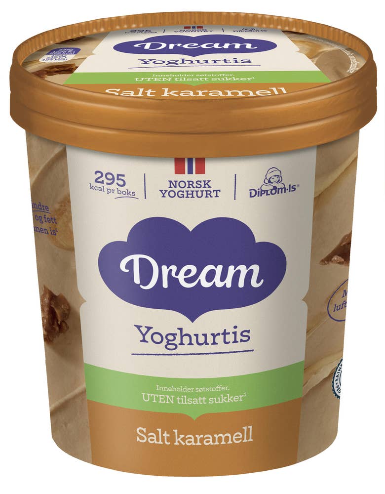 Dream Yoghurtis salt karamell uten sukker