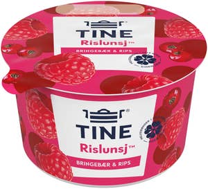 Rislunsj med bringebær og rips
