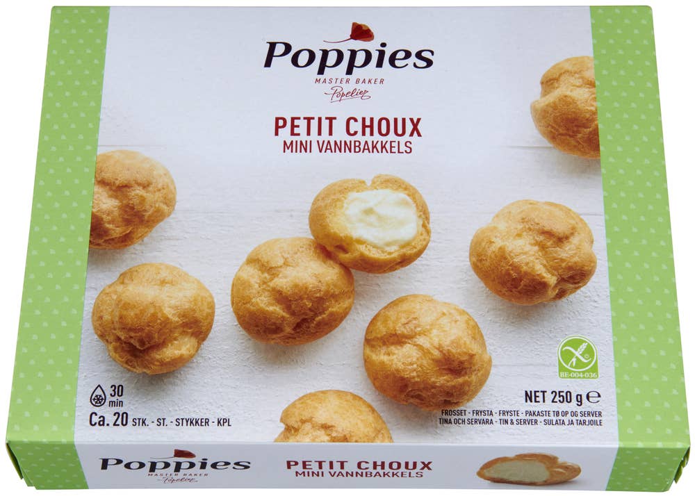 Poppies Mini vannbakkels 20stk