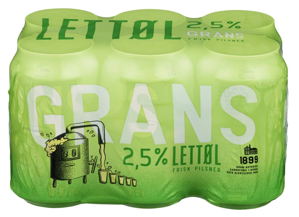 Grans Lettøl 6 x 0,33l