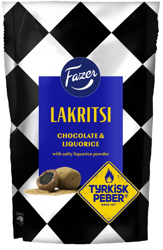 Fazer Lakritsi Lakritsi Sjokolade og Tyrkisk Peber