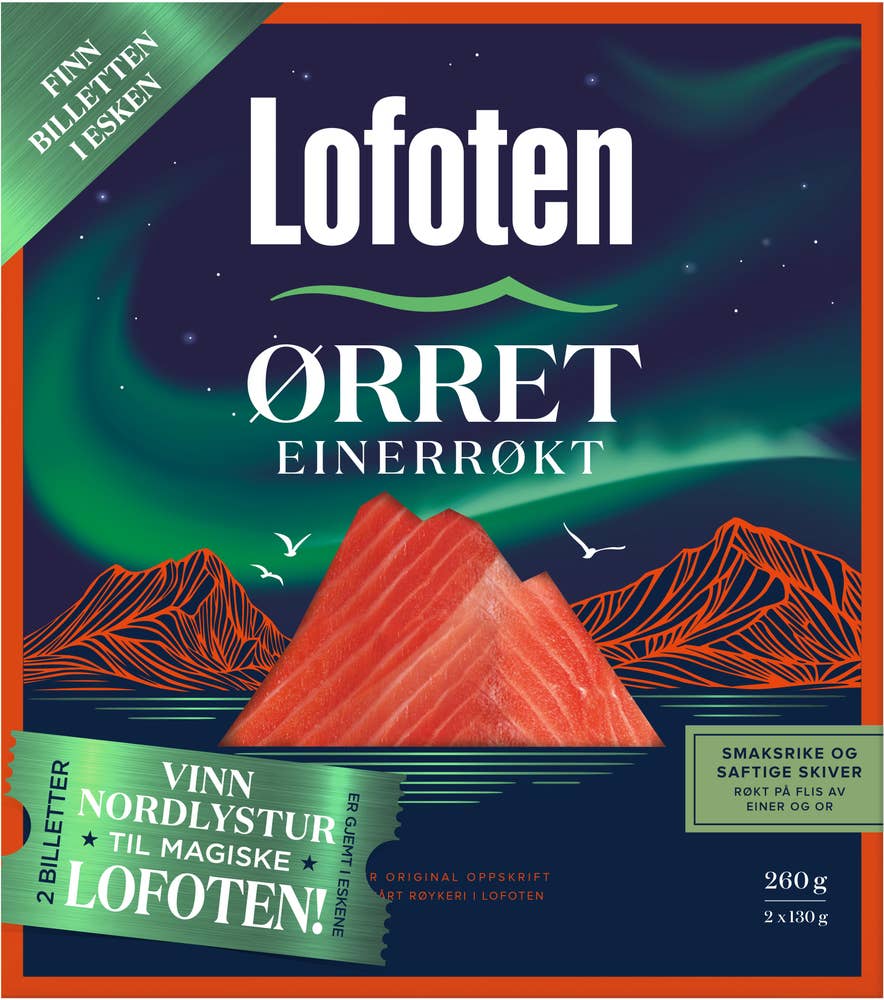 Lofoten Einerrøkt Ørret Skivet