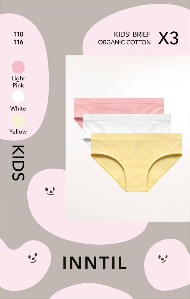 Inntil Truser Tre farger, barn str. 110-116