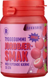 R Tyggegummi med jordbærsmak