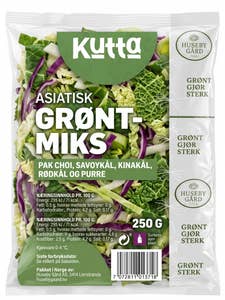 Huseby Gaard KUTTA Familiemiks Hodekål, gulrot, brokkoli, purre og sukkererter