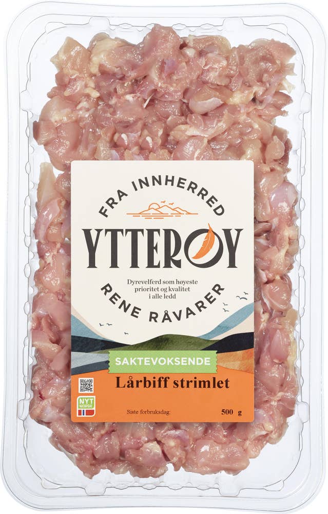 Ytterøy Kylling lårbiff strimlet Saktevoksende kylling