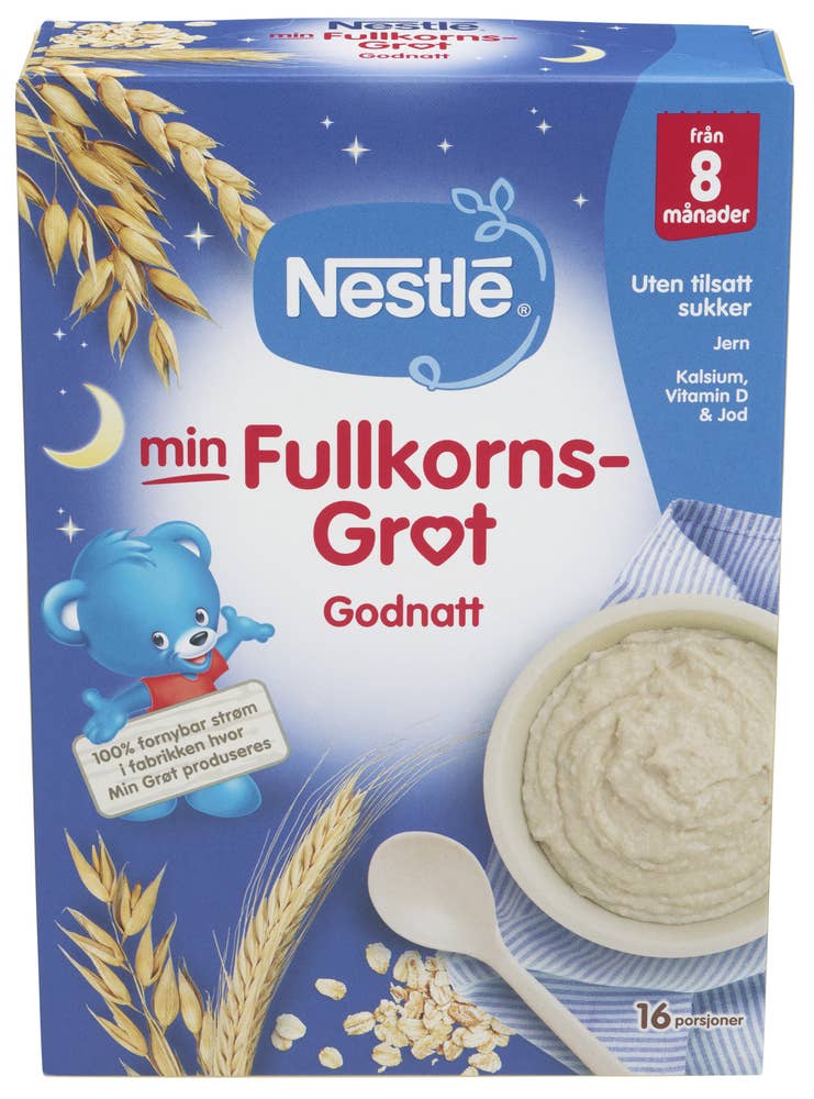 Nestlé Min Fullkornsgrøt Godnatt fra 8 mnd