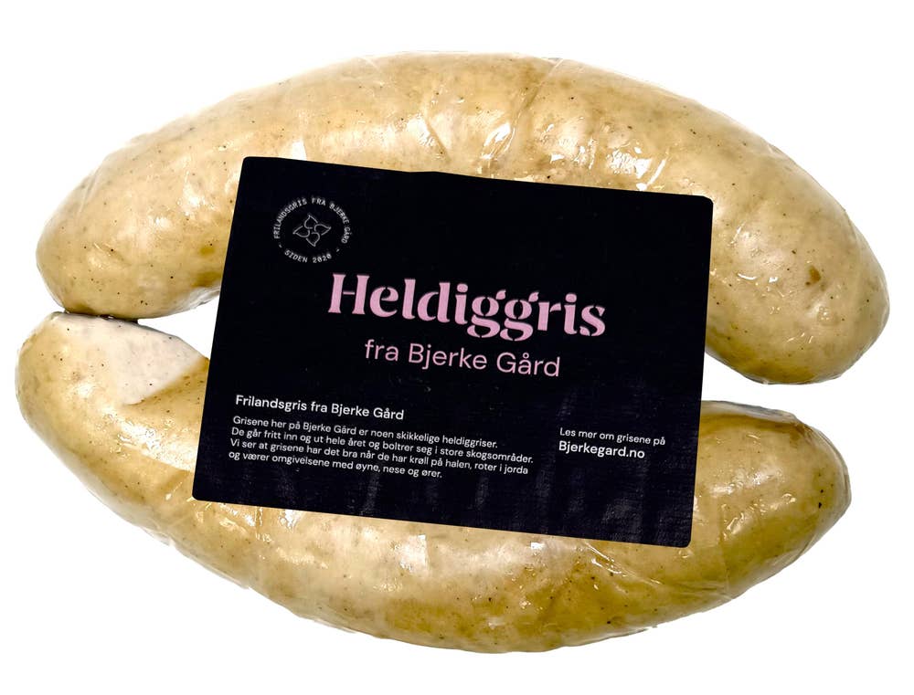 Heldiggris Julepølse av frilandsgris