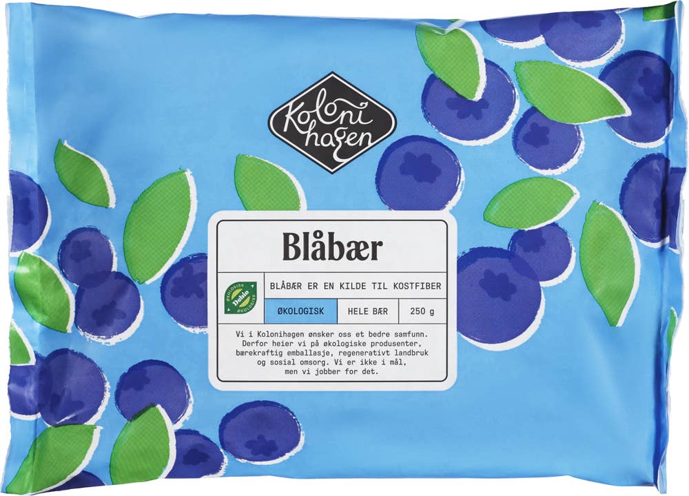 Økologisk frosne blåbær 250 g