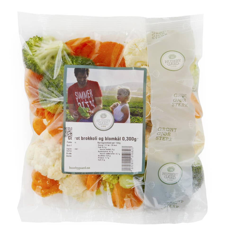 Huseby Gaard KUTTA hverdagsmiks Gulrot, brokkoli og blomkål