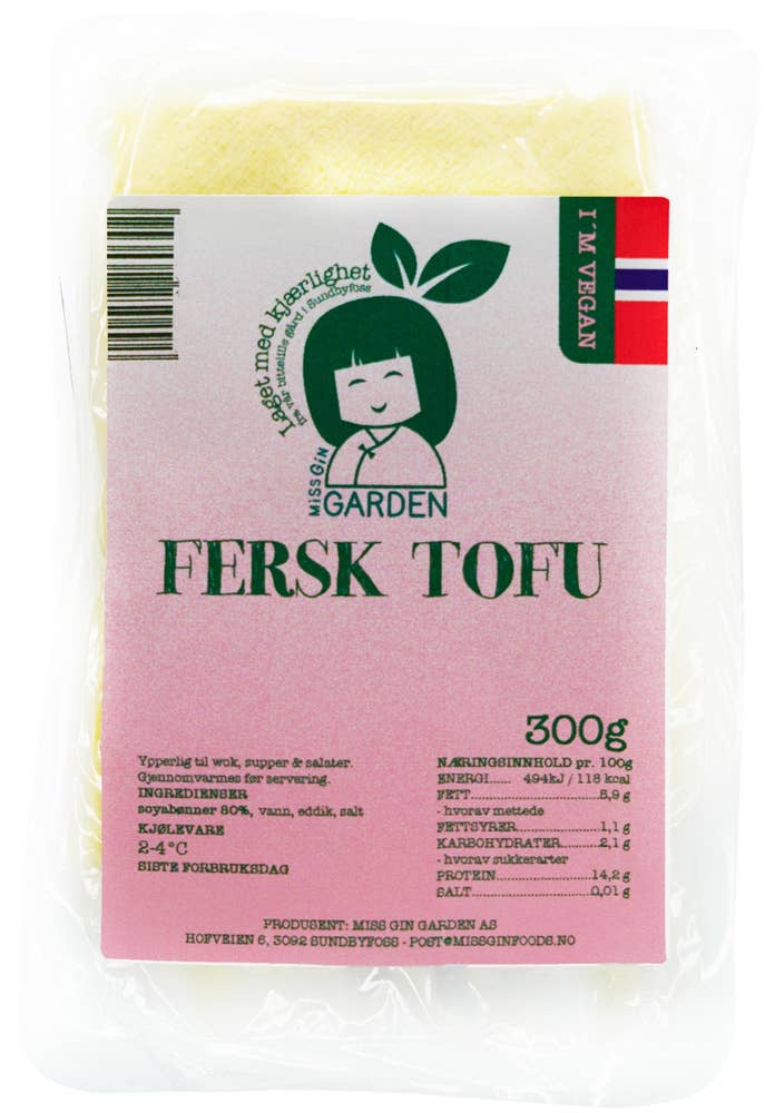 Miss Gin Garden Fersk tofu Norskprodusert