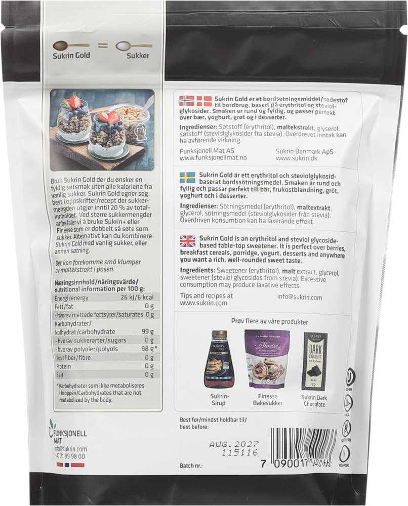 Sukrin Gold Naturlig søtningsmiddel