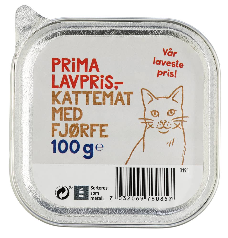 Prima Lavpris Kattemat med fjærkre