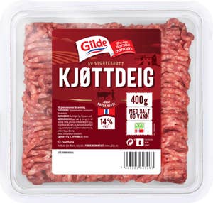 Gilde Kjøttdeig 14% fett med salt og vann