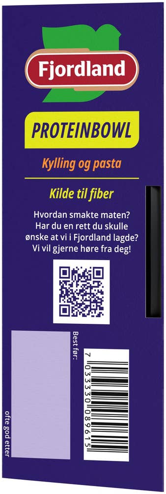 Fjordland Proteinbowl Kylling og pasta med grønnsaker