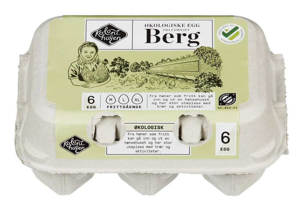 Kolonihagen Egg Økologisk, Str. M/L/XL
