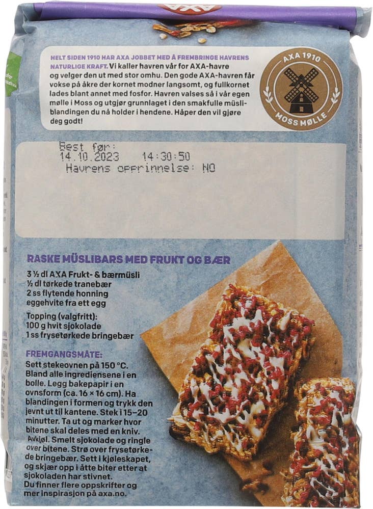 Axa Müsli frukt & bær