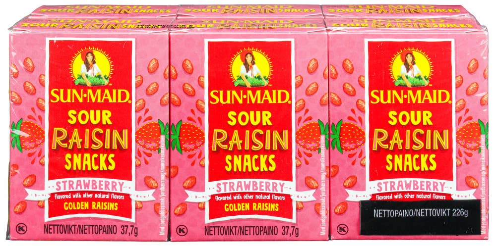 Sun Maid Rosiner Sour Strawberry 6 x 37,7g
