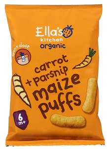 Ella's Kitchen Økologiske maizepuffs med gulrot og pastinakk Fra 6 mnd