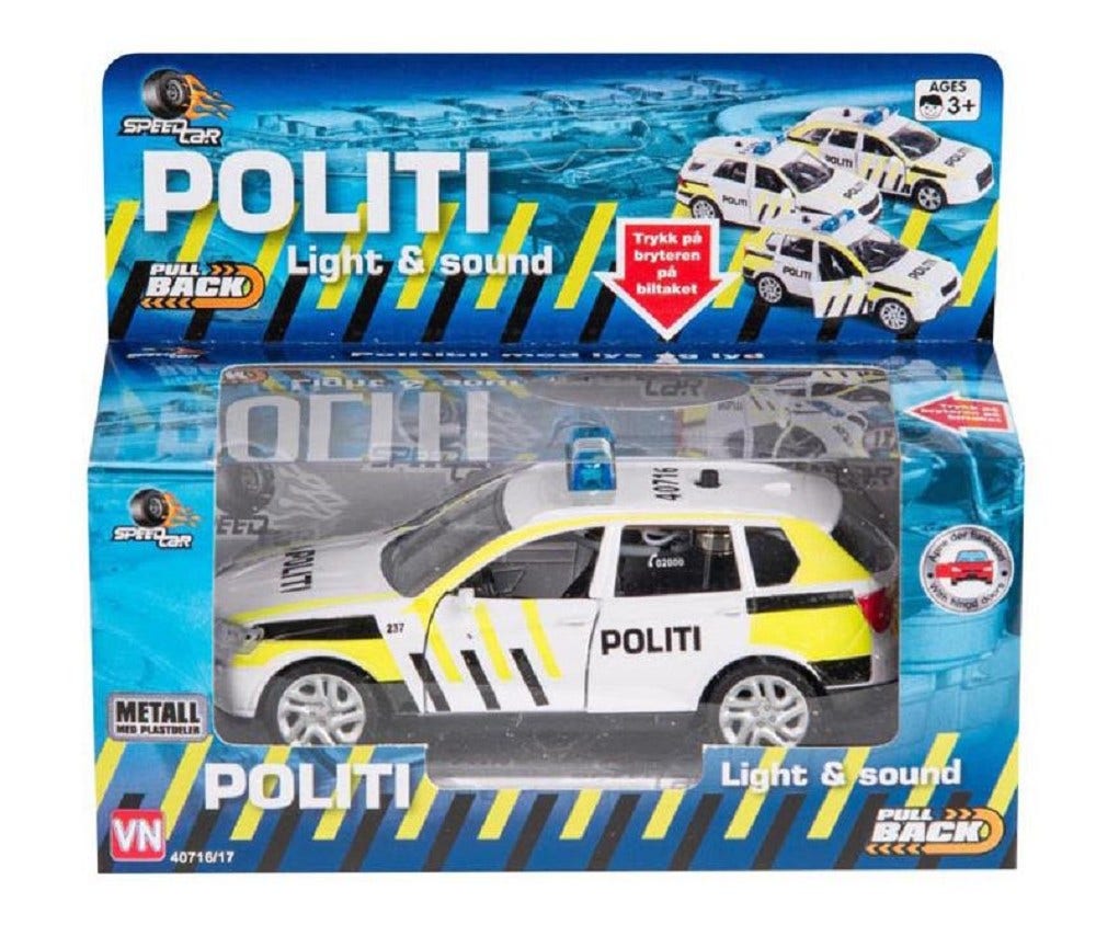 Sprell Norsk politibil med lys og lyd