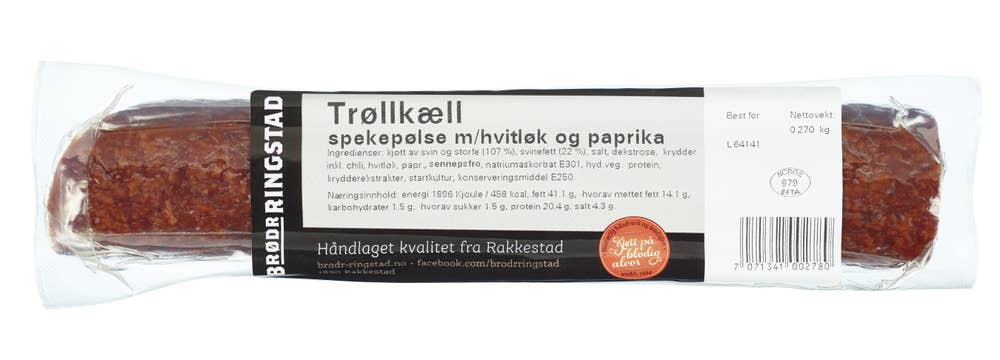 Brødr Ringstad Trøllkæll Spekepølse