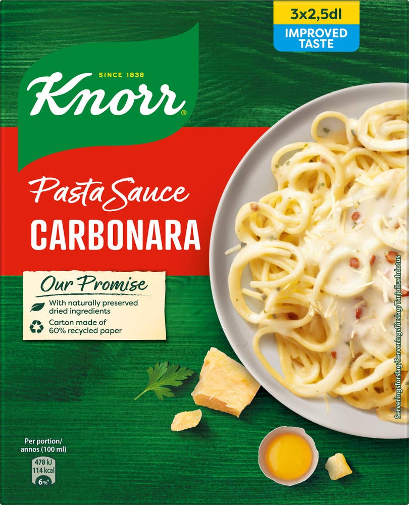 Knorr Carbonara pastasaus 3x23g