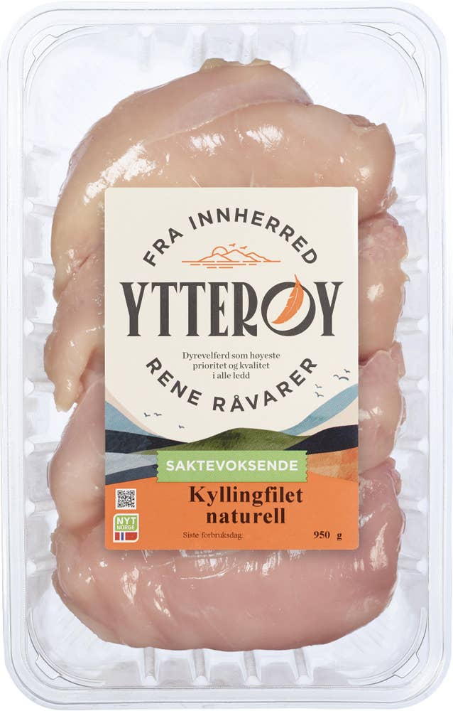 Ytterøy Kyllingfilet naturell Saktevoksende kylling