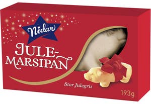 Nidar Julemarsipan Stor Marsipangris i Eske