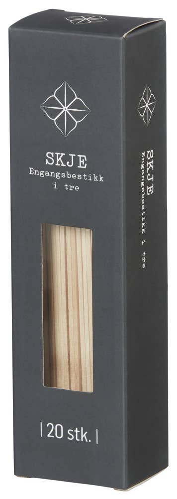 R Engangsskjeer av tre 20 stk