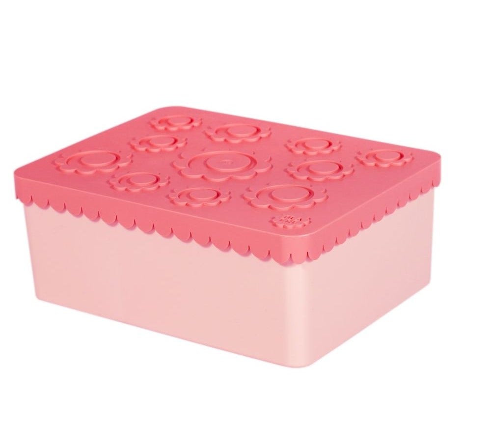 Blafre Rosa matboks med tre rom Plast