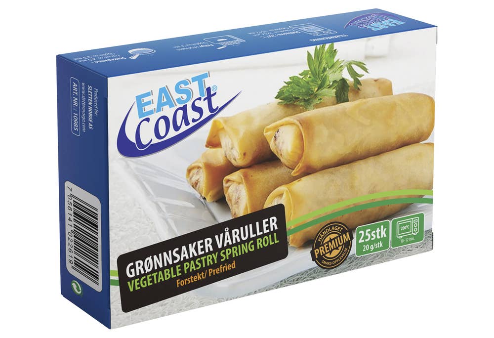 Vårruller med grønnsaker 20gx25stk, 500 g