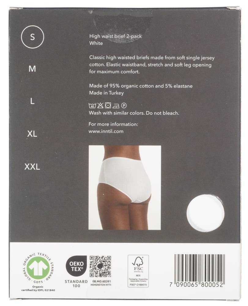 Inntil High Waist truse Hvit, str. S