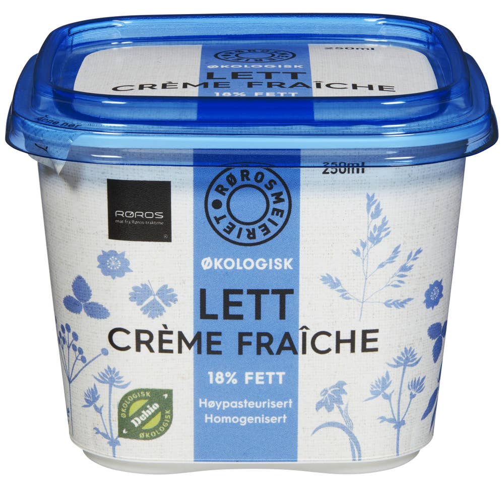 Rørosmeieriet Lett Crème Fraîche økologisk 18% fett