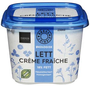 Rørosmeieriet Lett Crème Fraîche økologisk 18% fett