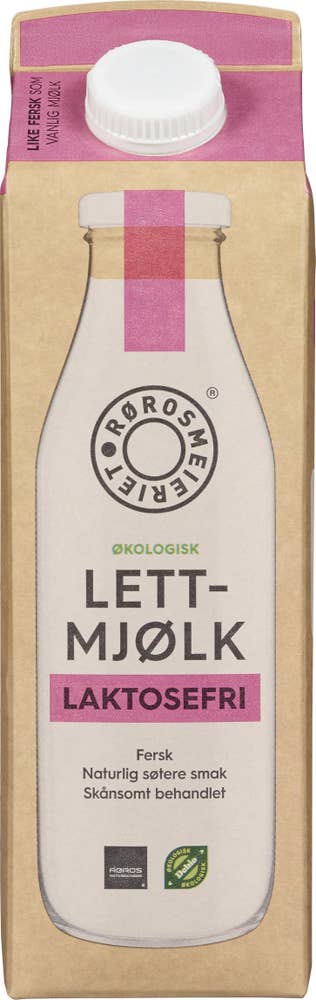 Økologisk Rørosmjølk Laktosefri Lett 1,2% fett