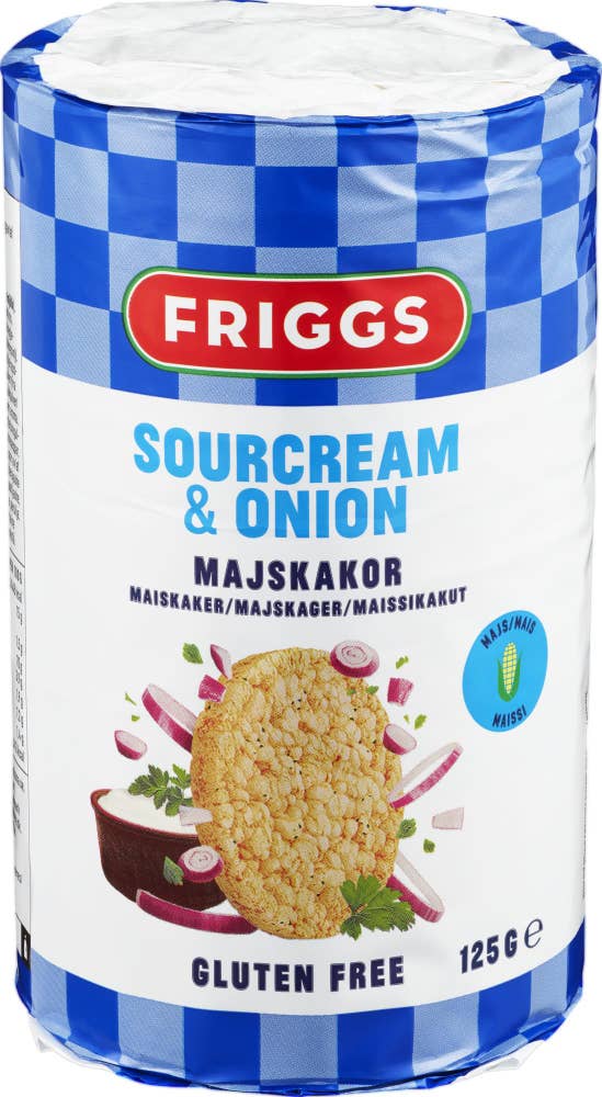 Friggs Glutenfrie maiskaker sourcream & onion