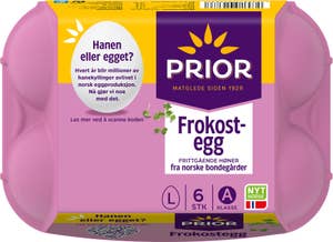 Prior Frokostegg fra frittgående høner Str L