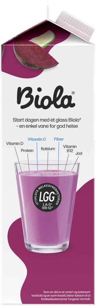 TINE Biola® yoghurtdrikk rødbet, eple & lime