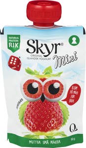 Q Skyr mini jordbær Porsjonspose