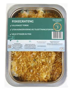 Fredriks Røkeri Fersk fiskegrateng